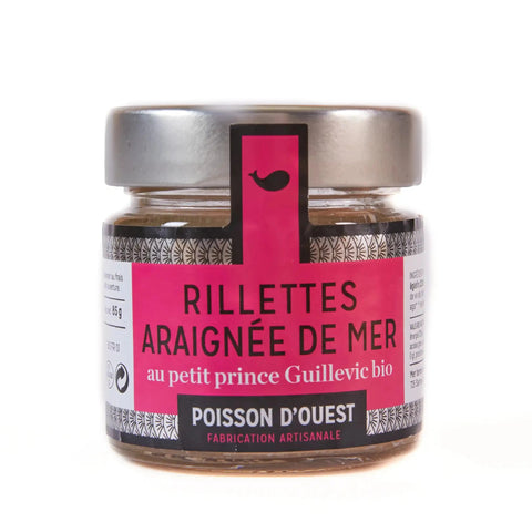 Pot en verre Rillettes d'araignées de mer au petit prince Guillevic bio