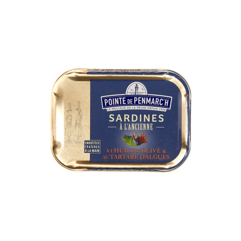 Conserve Sardines à l'ancienne à l'huile d'olive aux algues marinées
