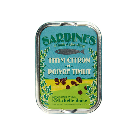 Conserve Sardines Thym citron et Poivre Timut