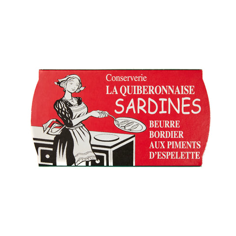 Conserve Sardines au beurre de Bordier aux piments d'Espelette à poêler